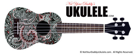 Buy Ukulele Paisley Blackred 